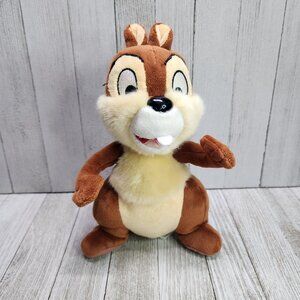 Disney Parks "Chip" Chipmunk Plush 9'' Brown Stuffed Animal Toy